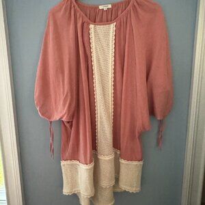 Leallo Beach Cover Up in Salmon Size S